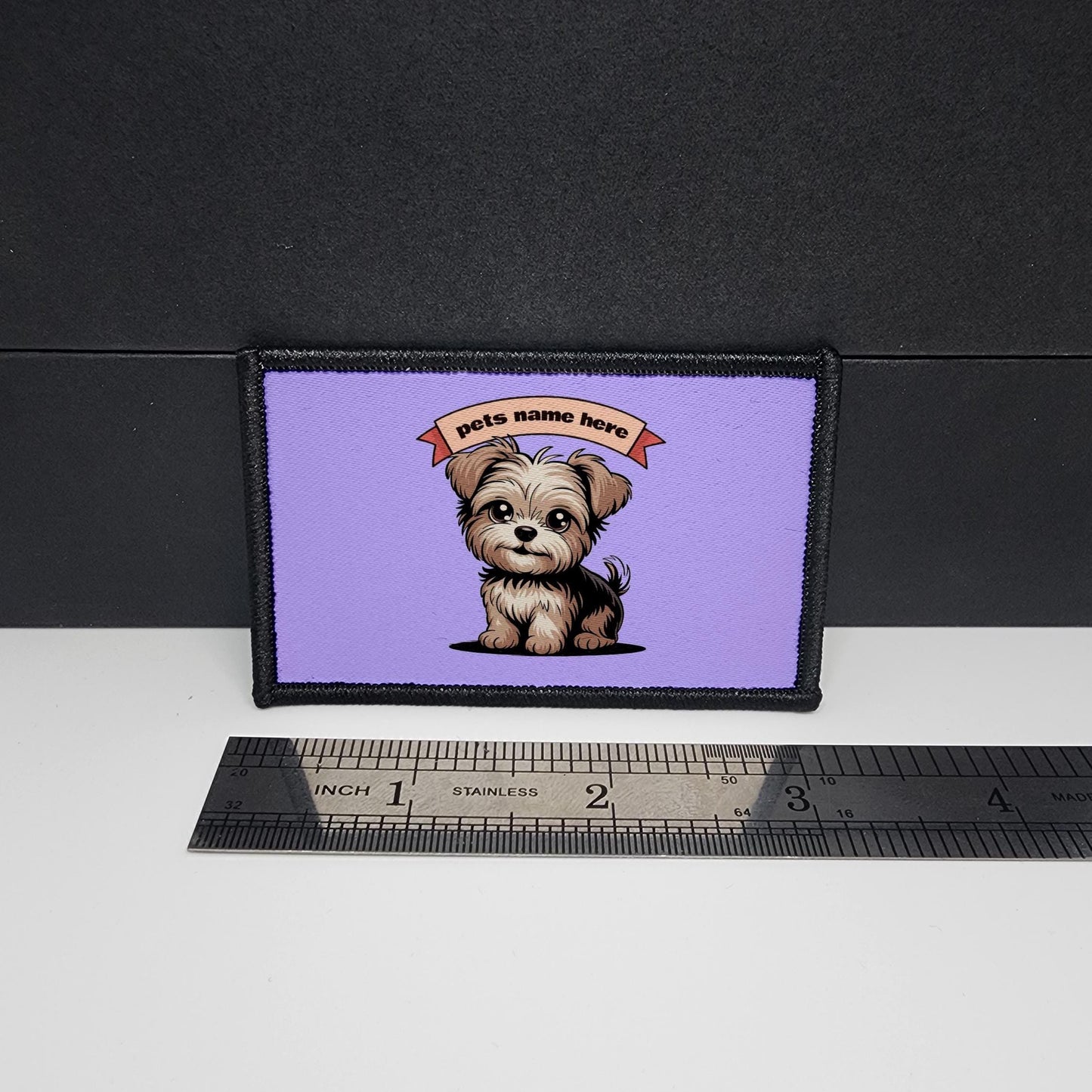 Custom Pet Morale Patches Custom Dog Puppy Patch Cartoon Art 2x3 inch (choose)