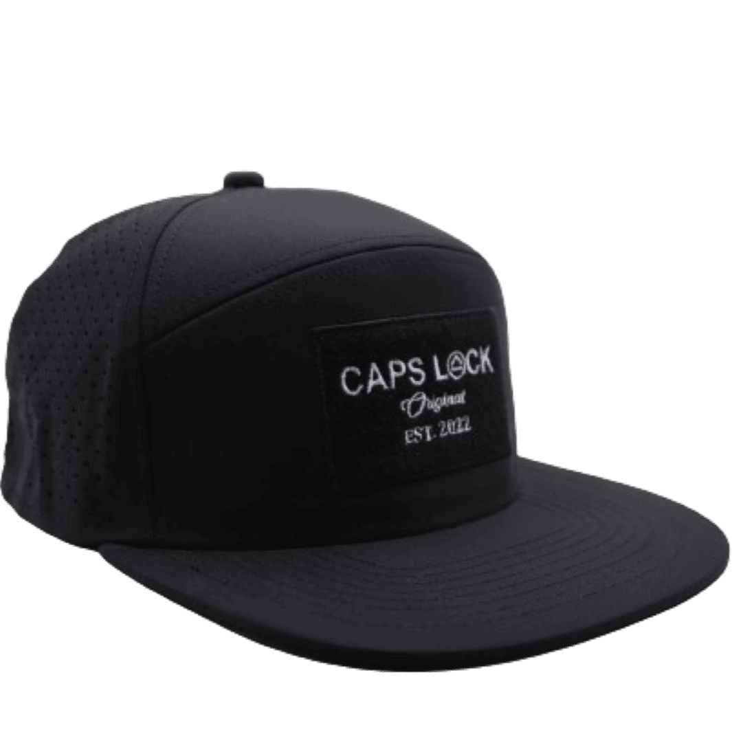 Noir Black - Drip-X Tactical Flat Bill Hat | Water-Repellent Hat