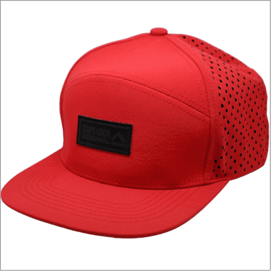 Crimson Classic - Drip-X Flat Bill Hat | Water-Repellent | Red Cap