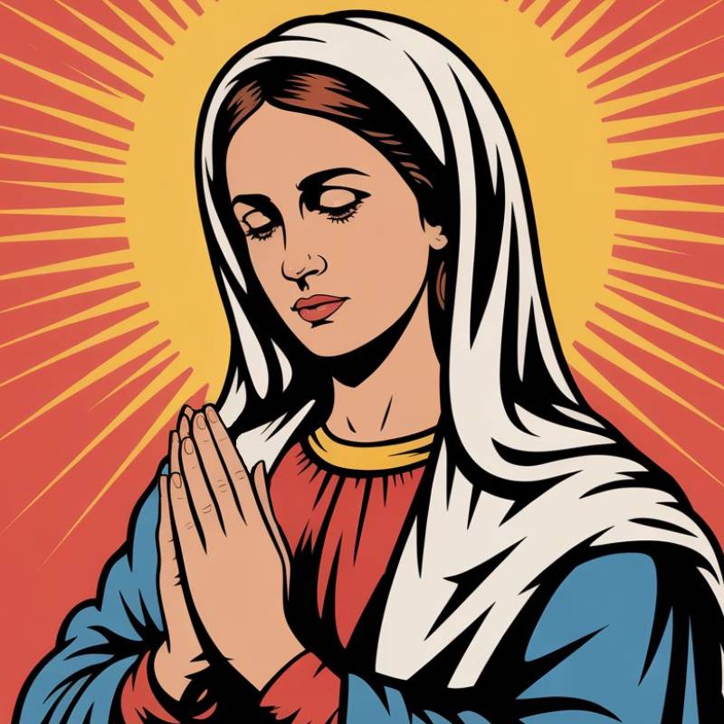 virgin mary pop art