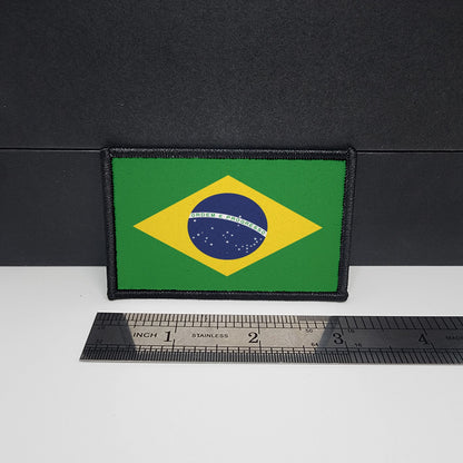 Brazilian Flag Morale Patch Custom Tactical patch 2x3 inch Brazil Patch