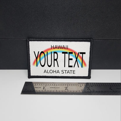 Hawaii License Plate Morale Patch Tactical 2x3 Hawaiian patch (customizable)