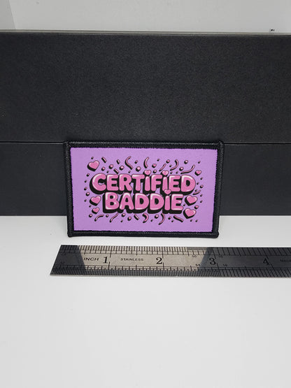 Certified Baddie Meme Funny Morale Patch Tactical 2x3 inch