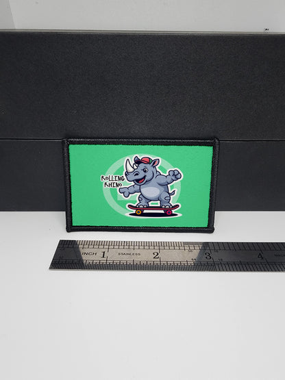 Skate Animals Kids Morale Patch Custom Skateboard Cartoon Art 2x3 inch (choose)