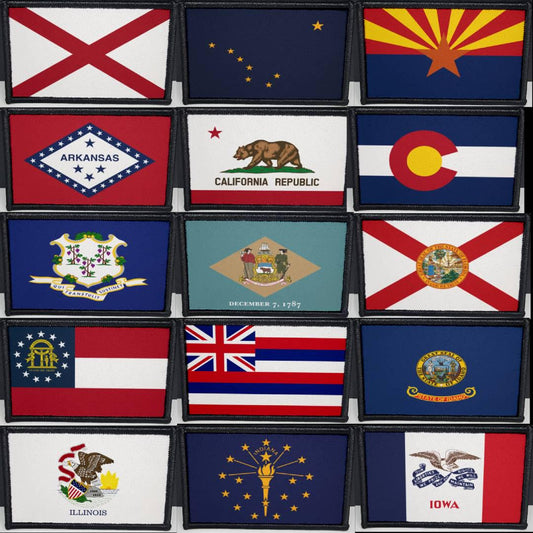 State Flags Morale Patch Custom Tactical Patches Sublimated 2x3 Inch