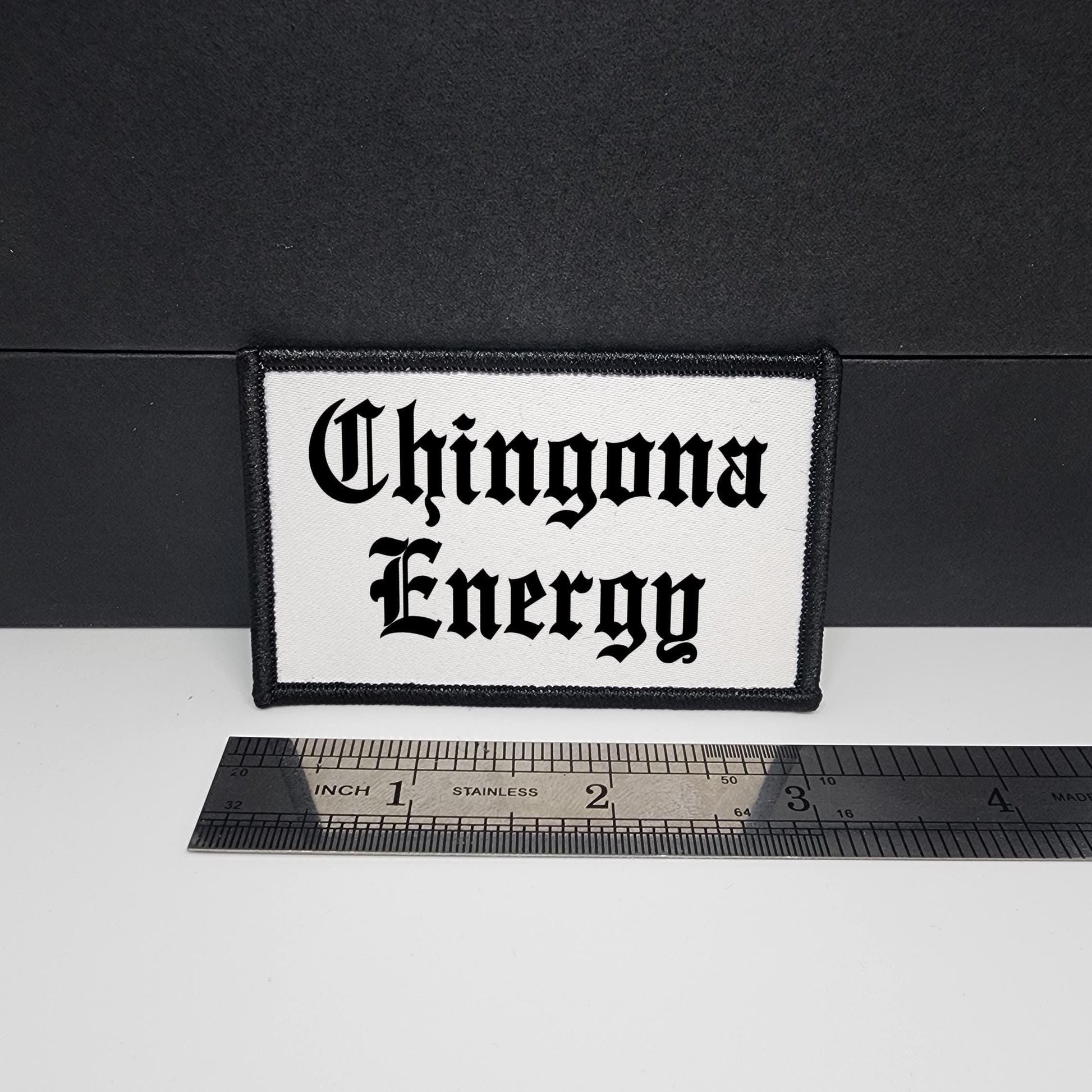 CAPS LOCK ORIGINAL – Chingona Energy - morale patch – Mexican - Mexicana - Mexico - Flag - MX - 2x3 inch – hook and loop - iron-on  – interchangeable patch hat