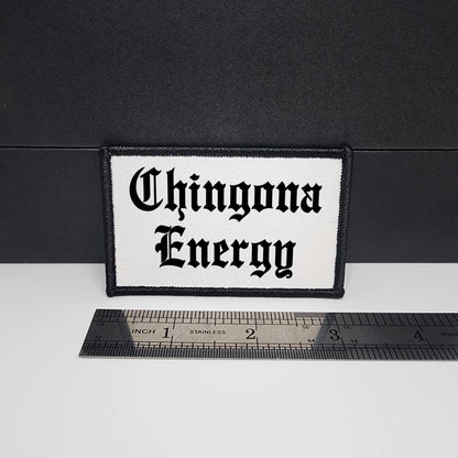 CAPS LOCK ORIGINAL – Chingona Energy - morale patch – Mexican - Mexicana - Mexico - Flag - MX - 2x3 inch – hook and loop - iron-on  – interchangeable patch hat