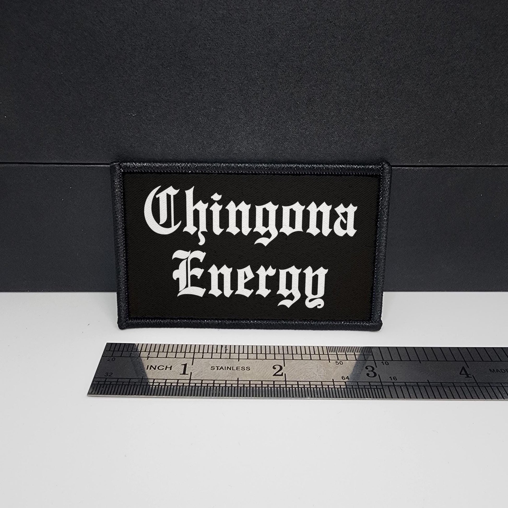 CAPS LOCK ORIGINAL – Chingona Energy - morale patch – Mexican - Mexicana - Mexico - Flag - MX - 2x3 inch – hook and loop - iron-on  – interchangeable patch hat