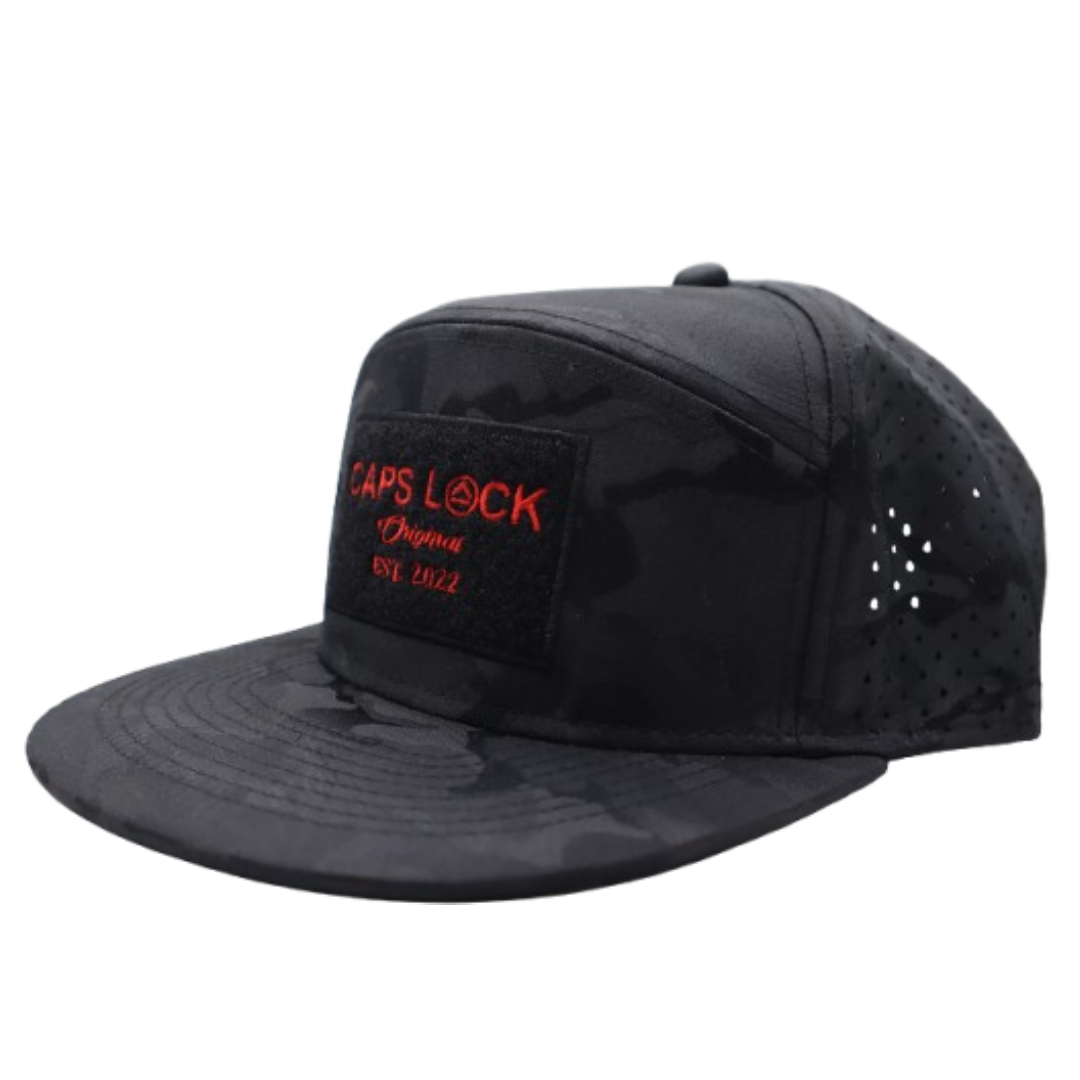 Midnight Camo - Drip-X Tactical Flat Bill Hat | Water-Repellent Hat