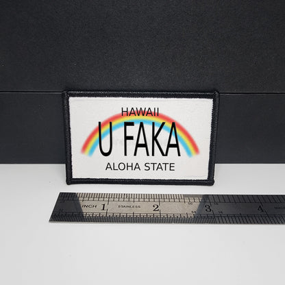 Hawaii License Plate Morale Patch Tactical 2x3 Hawaiian patch (customizable)