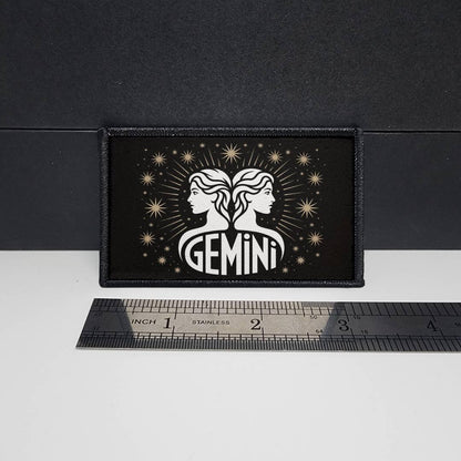 CAPS LOCK ORIGINAL - morale patch - horiscope - Meme - 2x3 inch – hook and loop - iron-on  – interchangeable patch hat - zodiac sign patch - gemini patch