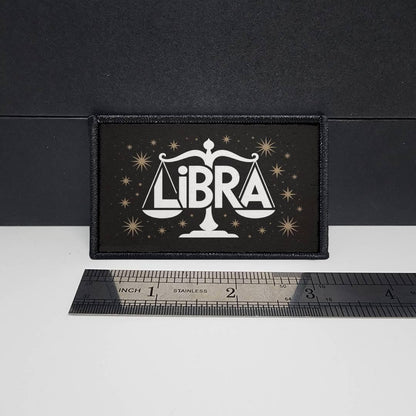 CAPS LOCK ORIGINAL - morale patch - horiscope - Meme - 2x3 inch – hook and loop - iron-on  – interchangeable patch hat - zodiac sign patch - libra patch