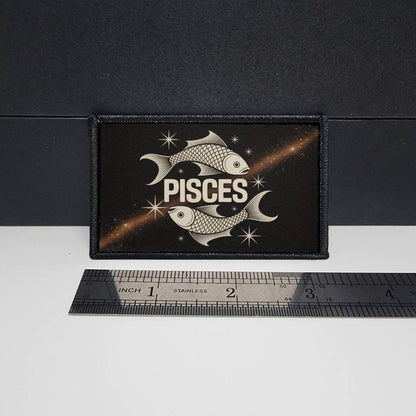 CAPS LOCK ORIGINAL - morale patch - horiscope - Meme - 2x3 inch – hook and loop - iron-on  – interchangeable patch hat - zodiac sign patch - pisces patch