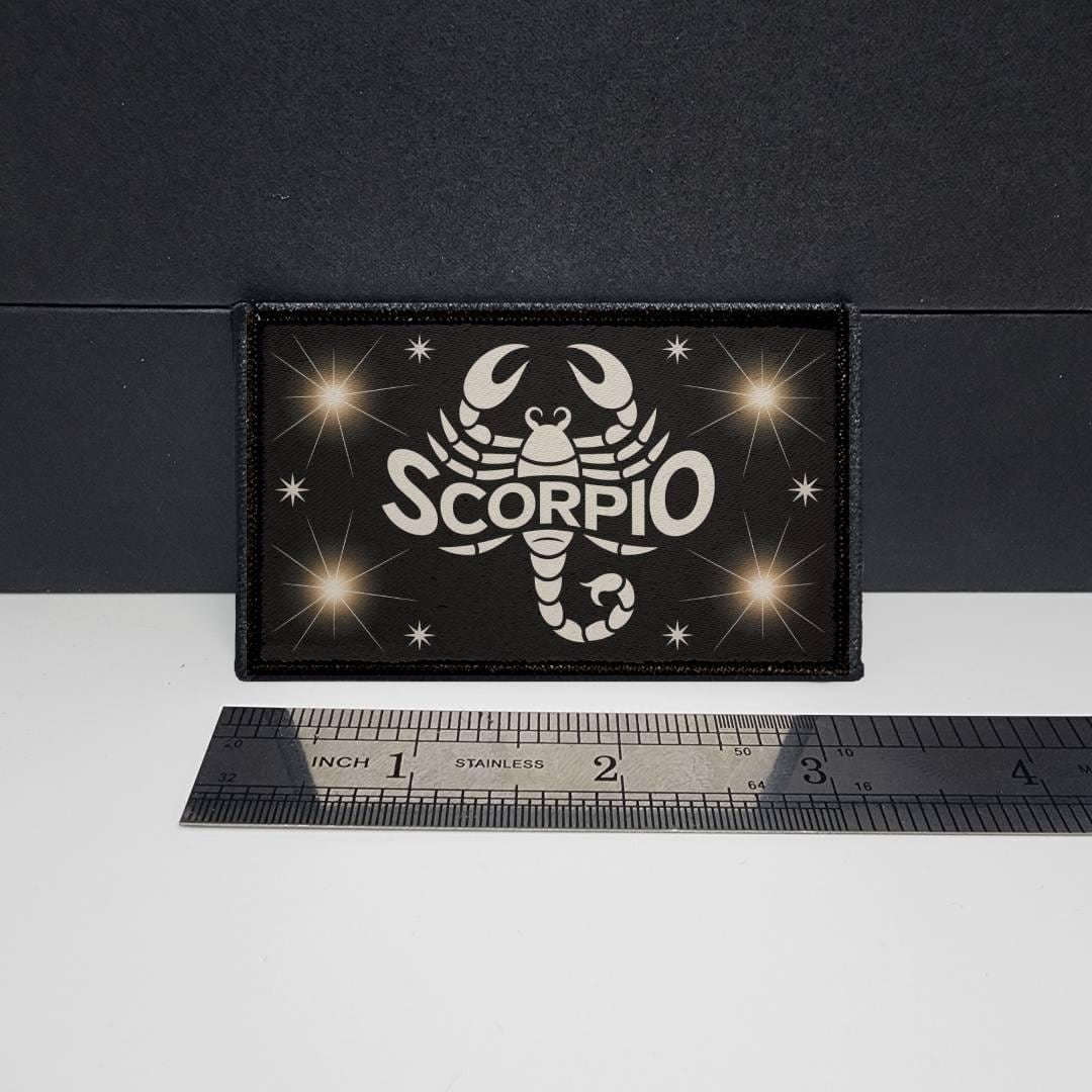 CAPS LOCK ORIGINAL - morale patch - horiscope - Meme - 2x3 inch – hook and loop - iron-on  – interchangeable patch hat - zodiac sign patch - scorpio patch