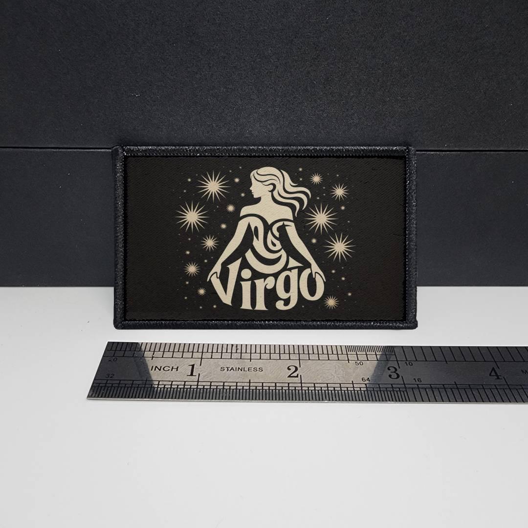 CAPS LOCK ORIGINAL - morale patch - horiscope - Meme - 2x3 inch – hook and loop - iron-on  – interchangeable patch hat - zodiac sign patch - virgo patch