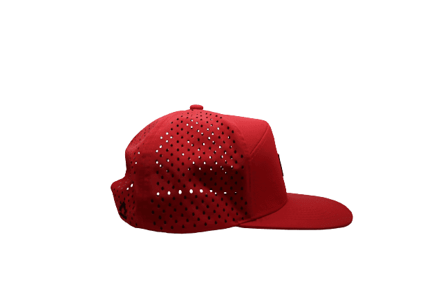 Crimson Classic - Drip-X Flat Bill Hat | Water-Repellent | Red Cap