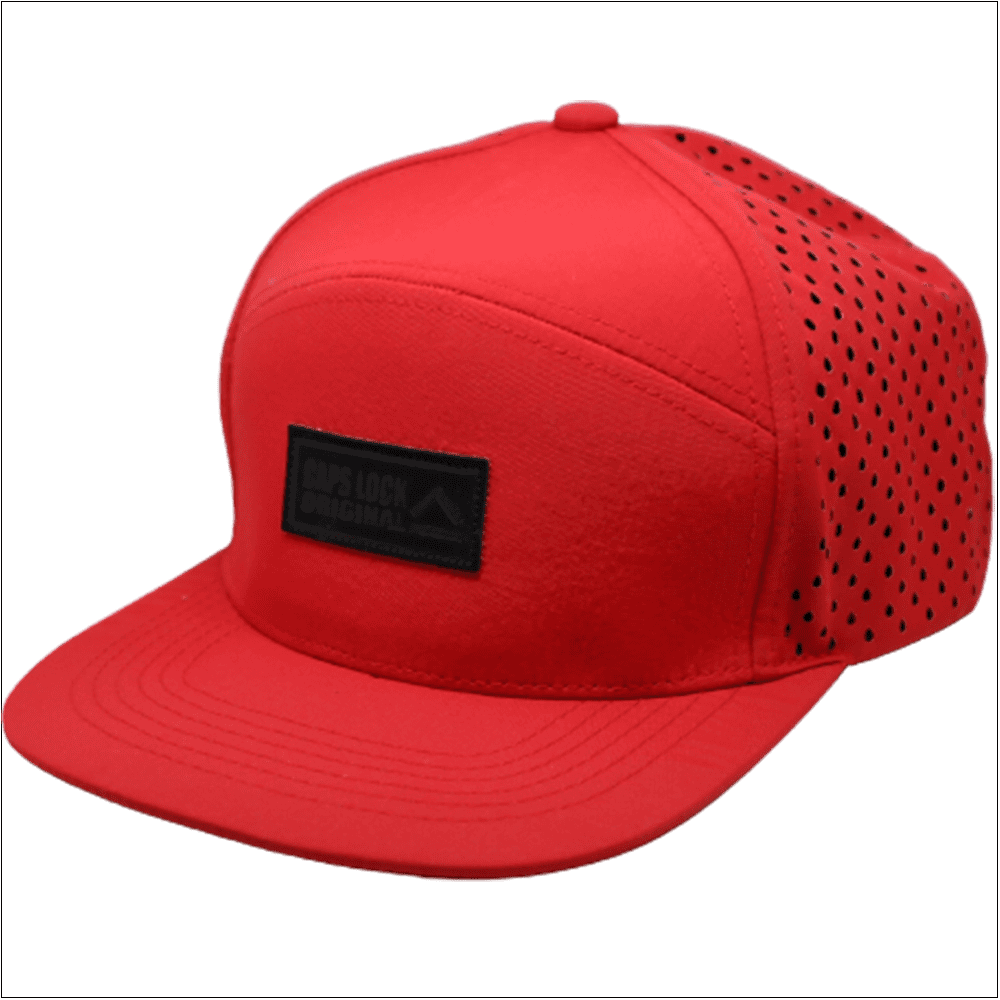 Crimson Classic - Drip-X Flat Bill Hat | Water-Repellent | Red Cap